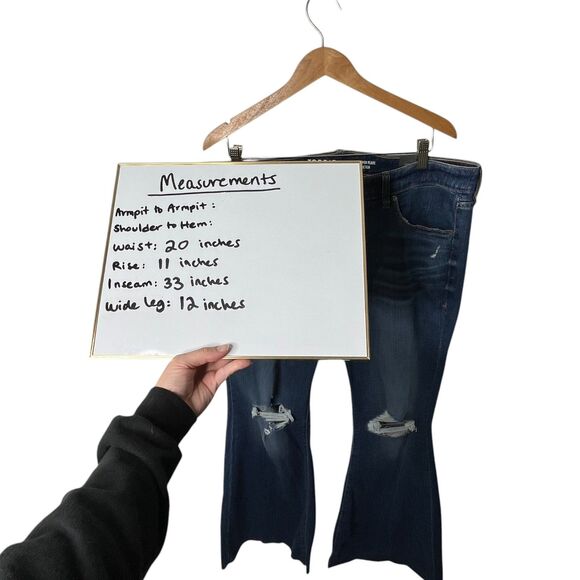 Torrid Perfect Super Flare Vintage Stretch Jeans Sz 16T Distressed Blue Jeans - Picture 14 of 15